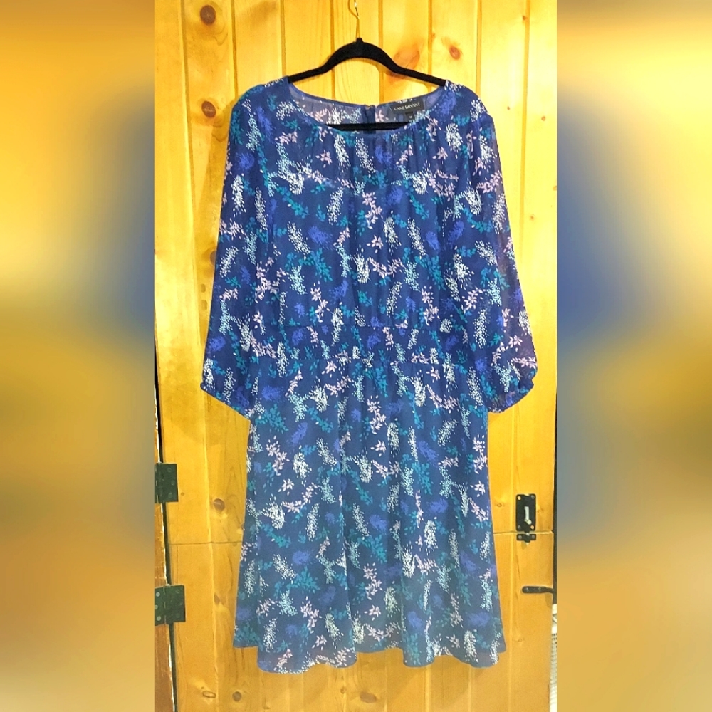 Lane Bryant blue floral dress